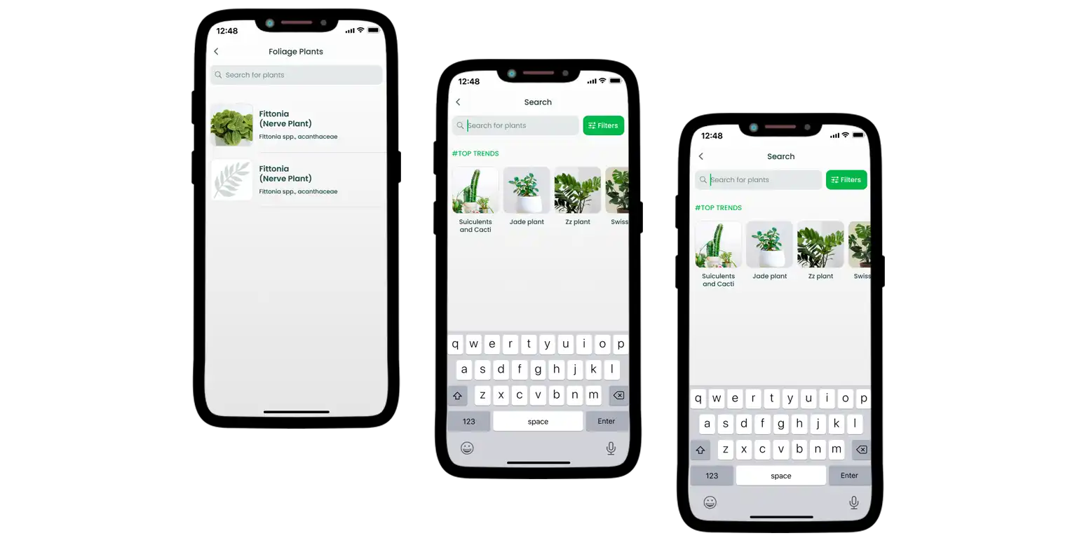 Screen from the Plant Finder app.